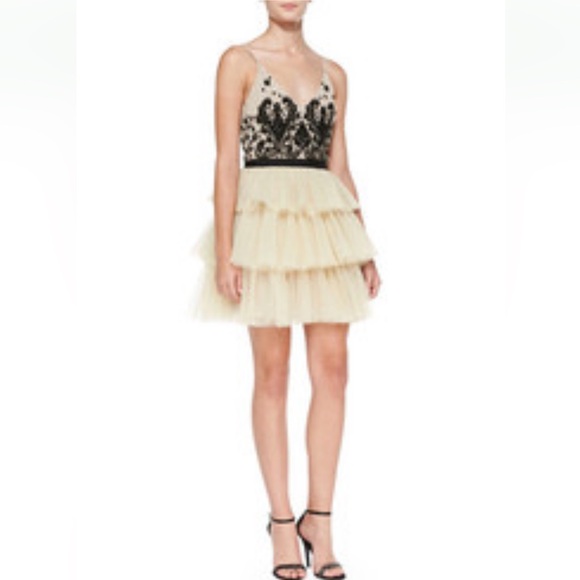 Alice + Olivia Drury Beaded Tulle Ballerina Cocktail Dress - Picture 8 of 11